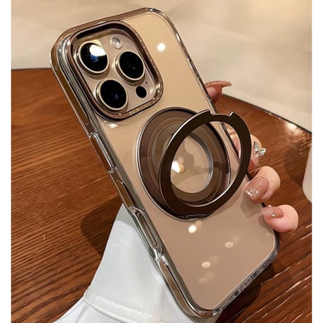 【N527】iphone17/17pro ケース マグセーフ スタンド iphone ケース クリア おしゃれ