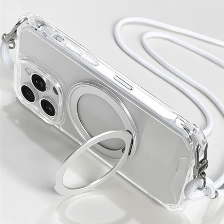 【N714】iphone17/16pro ケース ショルダー クリア magsafe ケース スタンド 付き