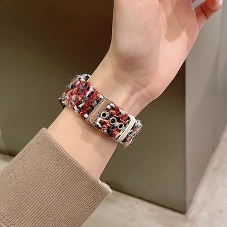 【N496】ツイード アップル ウォッチ バンド 高級 apple watch バンド かわいい