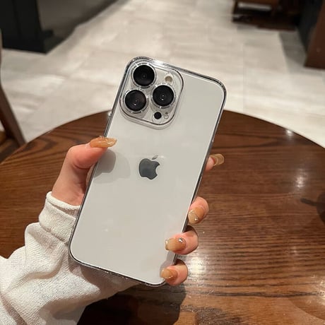 【N136】黄ばみにくいiphone17/16/15pro クリアケース ステッカー 挟む アイフォンケース16pro シンプル レンズフィルム/防塵メッシュあり