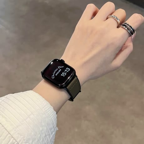【N659】アップル ウォッチ Series11/SE3対応 バンド レザー+シリコン apple watch バンド マグネット 男女兼用