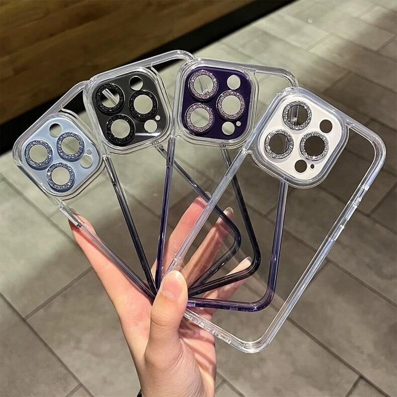 N318】iphone15/15プロ ケース カメラ保護 iphone クリア ケース