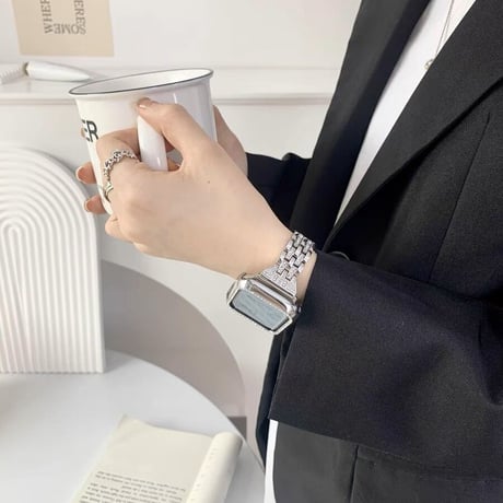 【N018】アップルウォッチ バンド 女性 キラキラ apple watch キラキラフレーム
