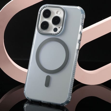 【N218】iPhone15 ピンクに合うケース MagSafe対応iPhone 15/15pro/14proクリアケース ブランド