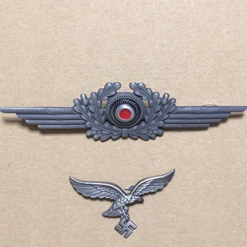 ⊞ドイツ軍＊陸軍＊アルミ製＊帽章/コカルデ＆クランツ（実物) ⊞ドイツ軍＊アルミモール製＊陸軍＊制帽章/コカルデ＆クランツ