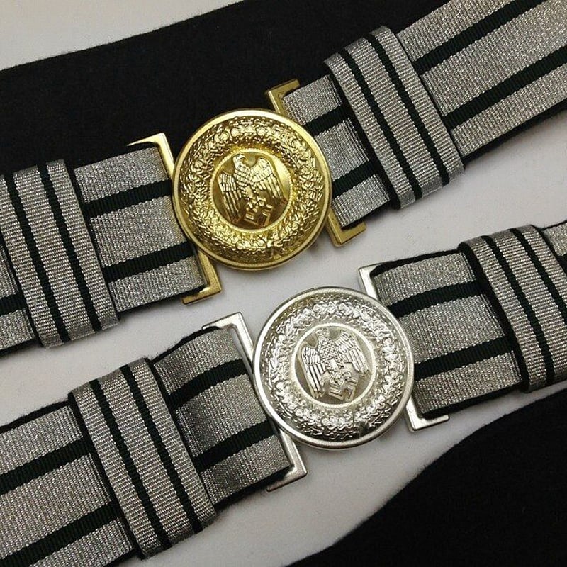 ＢＷドイツ軍/連邦軍＊将官～将校スラックス＊白キャンバス＊ベルトバックル（実物） BWドイツ軍/連邦軍＊将官～将校スラックス＊白キャンバス＊ベルト