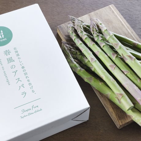 【秀品】春風のアスパラ　Ｍ～２Ｌサイズ混合　５００ｇ