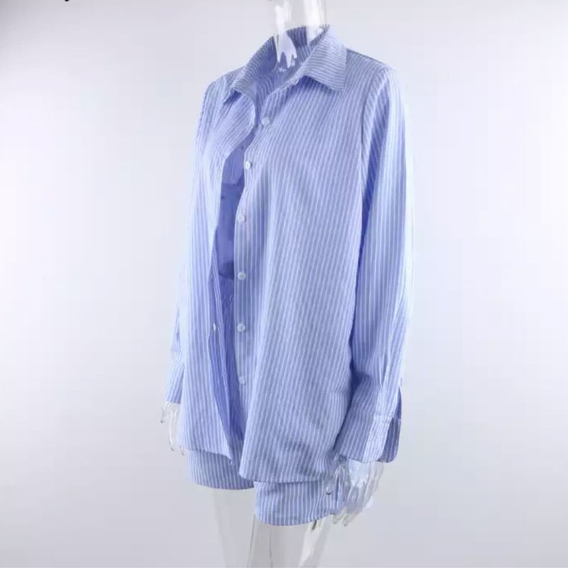 新作】ストライプシャツセットアップ | Style