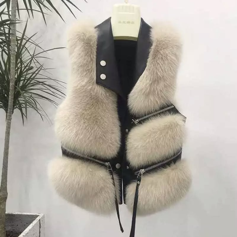 DIESEL レザー ファー付きベスト 3078000259701470_01_7156.jpeg