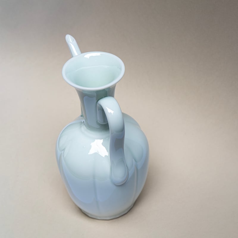 鶯歌茶器 青磁宋代点茶壺（花瓶型） | 三米文化｜Mittsukome Bunka