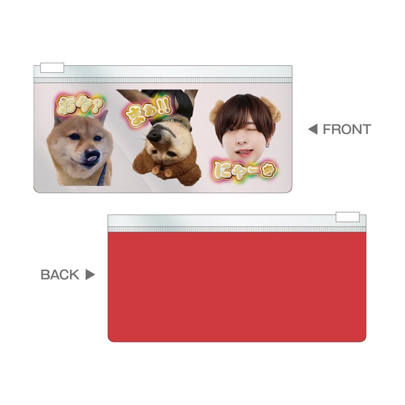 7m!n｜【Hinomiya Yu produce】クリアポーチ『おやまのポーチ(猫