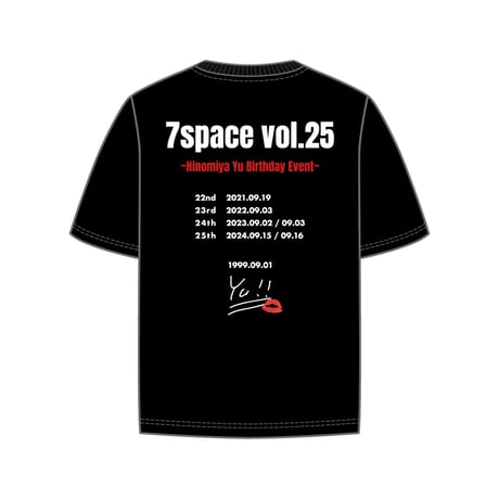 7m!n｜【Hinomiya Yu produce】火ノ宮夕25th 記念Tシャツ