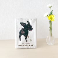 ミニチュアピンシャー「ブックカバー」品番：KMミニピン「こっちだよ」文庫本カバー・A6ノート・手帳ケース