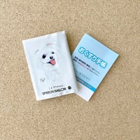お薬手帳／保険証ケース【マルチーズ白】品番：「こっちだよ」マルチカバー