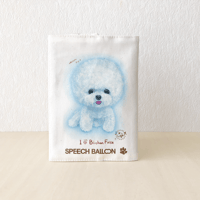 【ビションフリーゼ・アフロ犬】ブックカバー／品番：KM「おでかけ」文庫本カバー