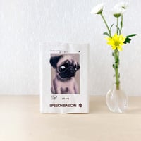 フォーンパグ「ブックカバー」品番：KMパグ「おなかすいた」絵本『ぼくぱぐ』コラボ・文庫本カバー