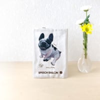 フレンチブルドッグ／パイド（白黒）「ブックカバー」品番：KMフレブル「うはっ」文庫本カバー