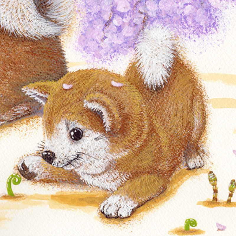 チワワ】うちの子絵画『天までとどけ』イラスト（額・マット付き