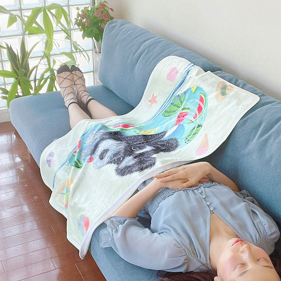 シュナウザー】ふわふわブランケット（ひざ掛け）🌟ラッピング対応