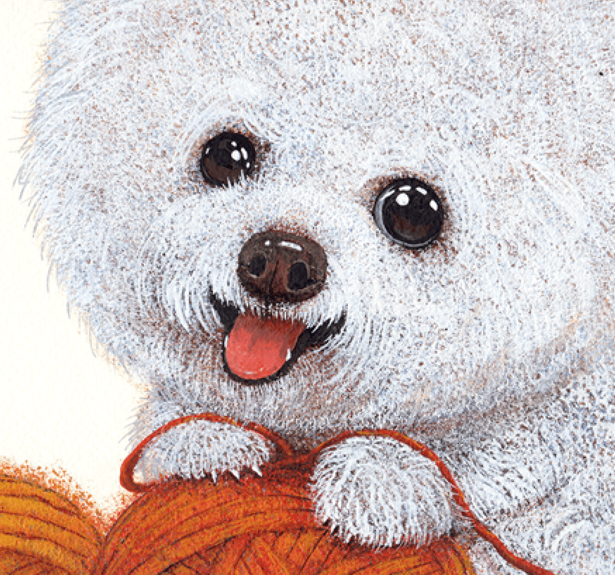 ビションフリーゼ】うちの子絵画『ココロ コロコロ』イラスト