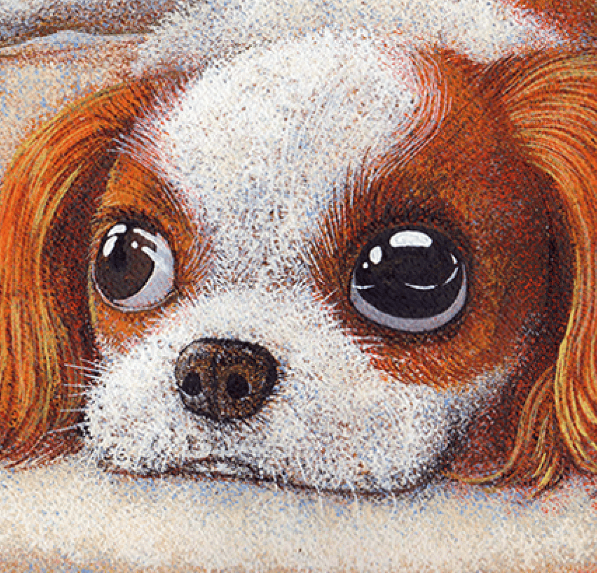 キャバリア】うちの子絵画『ここ あたしんちよ』イラスト（額・マット