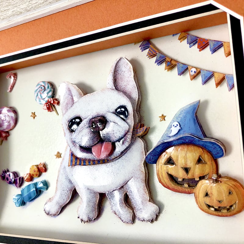 フレンチブルドッグ】シャドウボックス（額・マット付き・送料無料