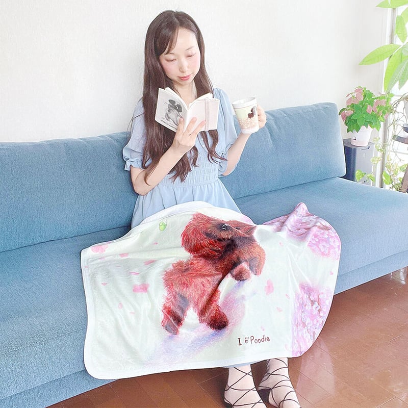 トイプードル】ふわふわブランケット（ひざ掛け）🌟ラッピング対応