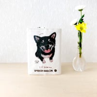 黒柴「ブックカバー」品番：KMしば「ダイスキ」文庫本カバー・A6ノート・手帳ケース