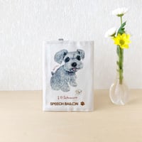 シュナウザー「ブックカバー」品番：KMシュナウザー「だいすき」文庫本カバー