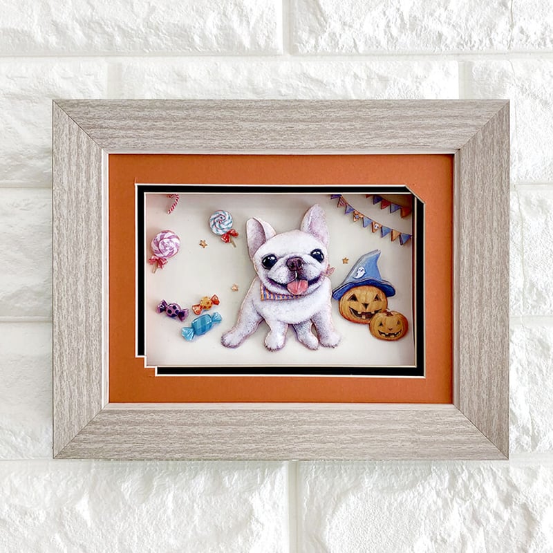 フレンチブルドッグ】シャドウボックス（額・マット付き・送料無料