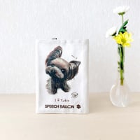 ヨークシャーテリア（スチールブルー）「ブックカバー」品番：KMヨーキー「mu?」文庫本カバー・A6ノート・手帳ケース