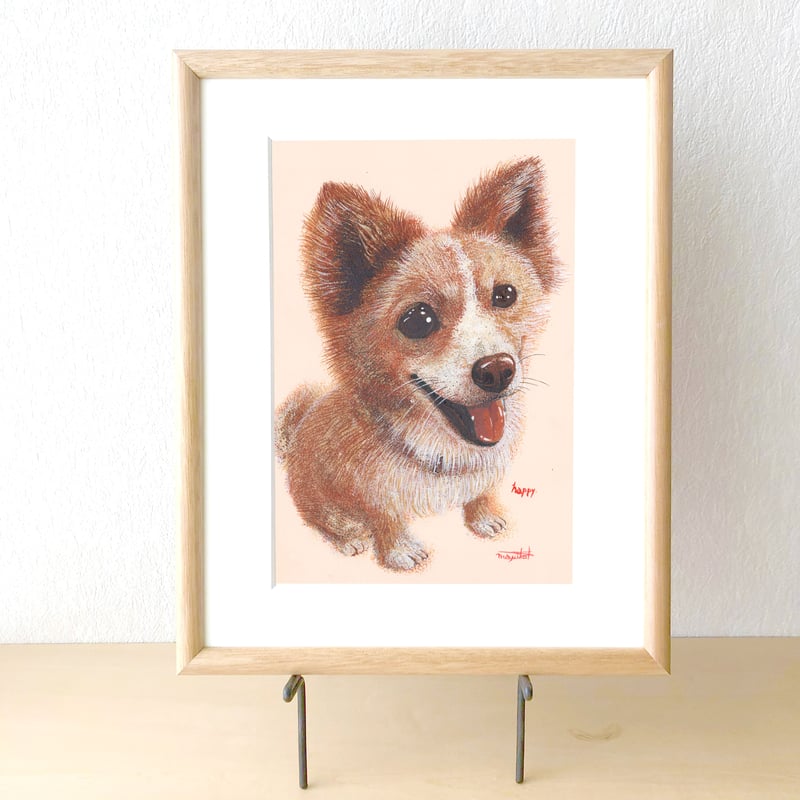 うちのこ肖像画 アクリル画オーダー 毛深い
