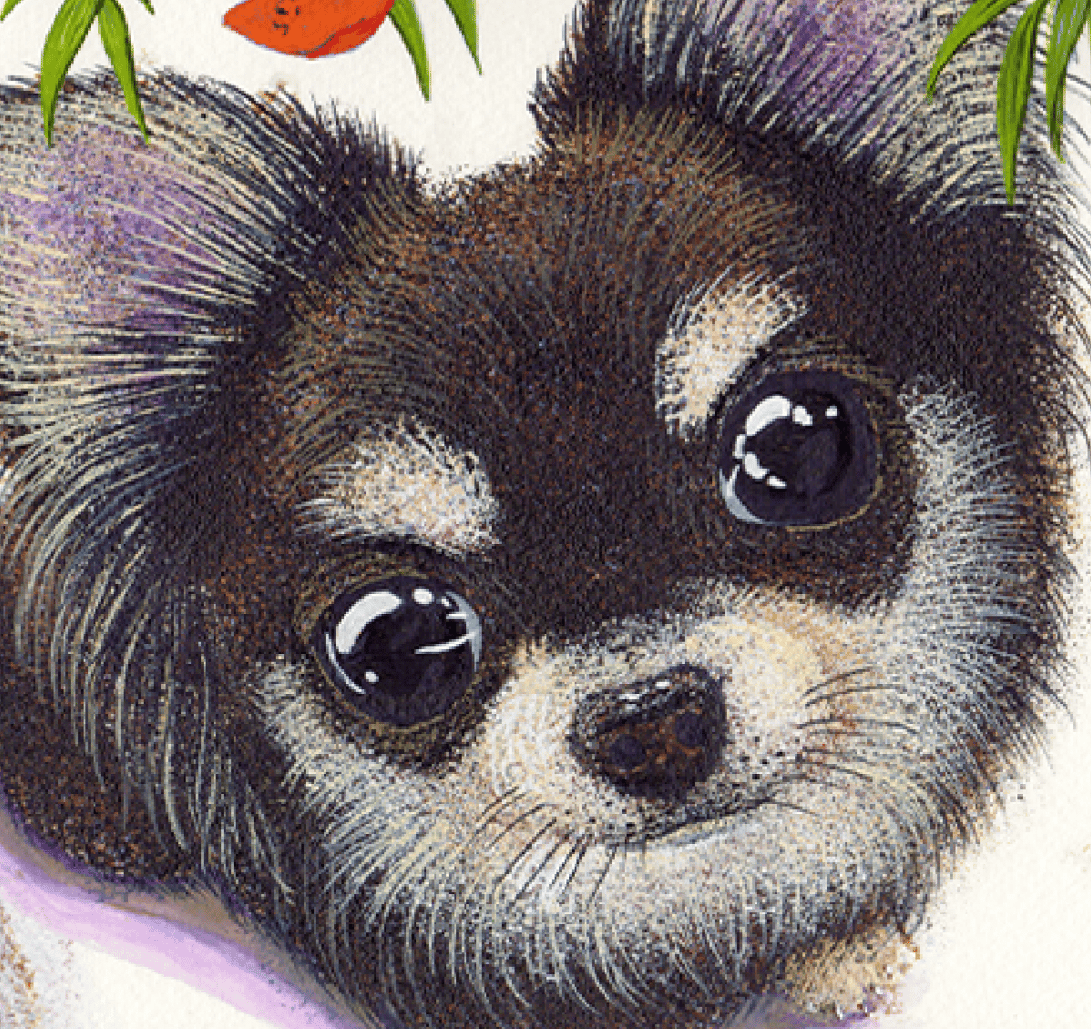 チワワ】うちの子絵画『天までとどけ』イラスト（額・マット付き