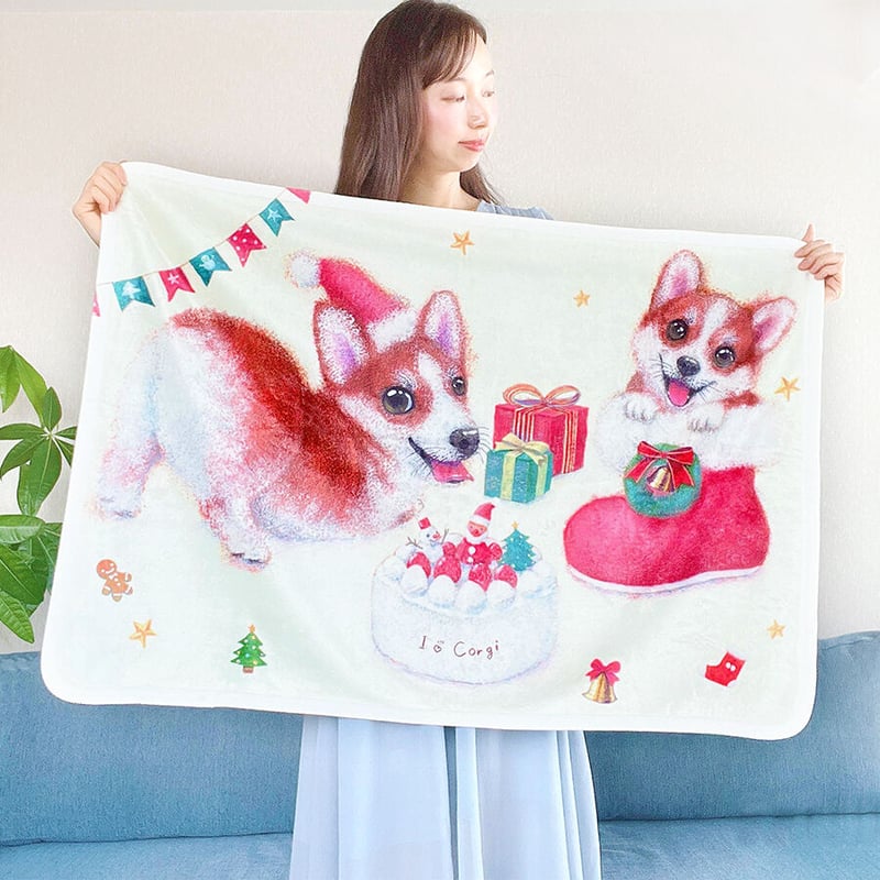 コーギー】ふわふわブランケット（ひざ掛け）🌟ラッピング対応