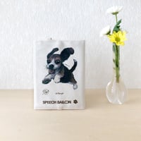 ビーグル「ブックカバー」品番：KMビーグル「yahoooi」文庫本カバー・A6ノート・手帳ケース