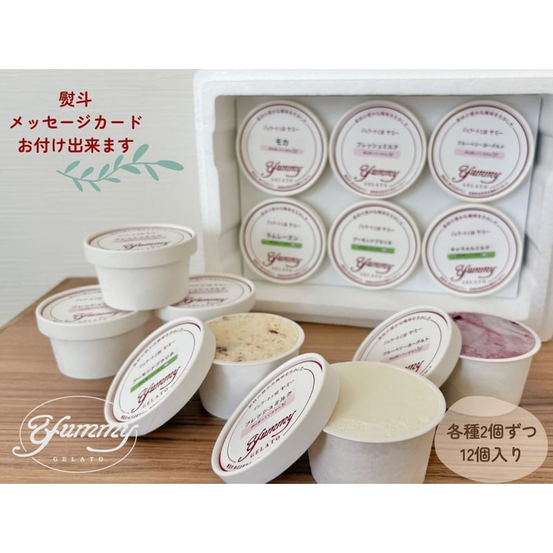 Yummyジェラート 人気定番12個セット | ジェラート工房 ヤミー