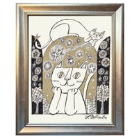 5日間限定販売 おかべてつろう 額装原画【あの日、きみと見た流れ星】