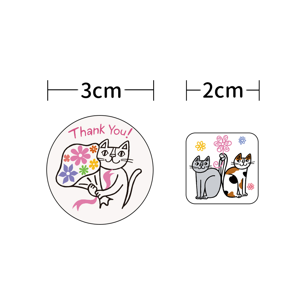 おかべてつろう ねこミニシール(四角/77個)【いっしょなら おかべてつろう ねこミニシール(四角/77個)【いっしょなら