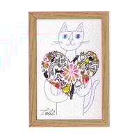 おかべてつろう ミニジークレープリント【きみにはHappyが降りますよう