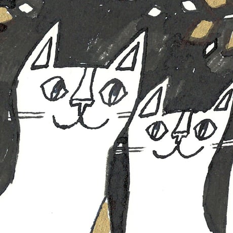 3日間限定販売 おかべてつろう モノクロミニ原画【このままで No.52】