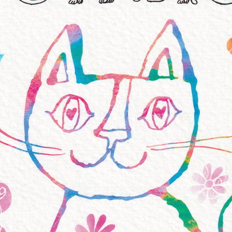 おかべてつろう 額装ジークレープリント【Smile きみには笑顔がいちばん似合う】