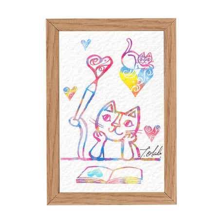 《SALE》おかべてつろう ミニジークレープリント【きみを想うあたたかい時間】※在庫限り