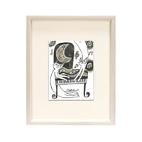 3日間限定販売 おかべてつろう モノクロミニ原画【このままで No.53】