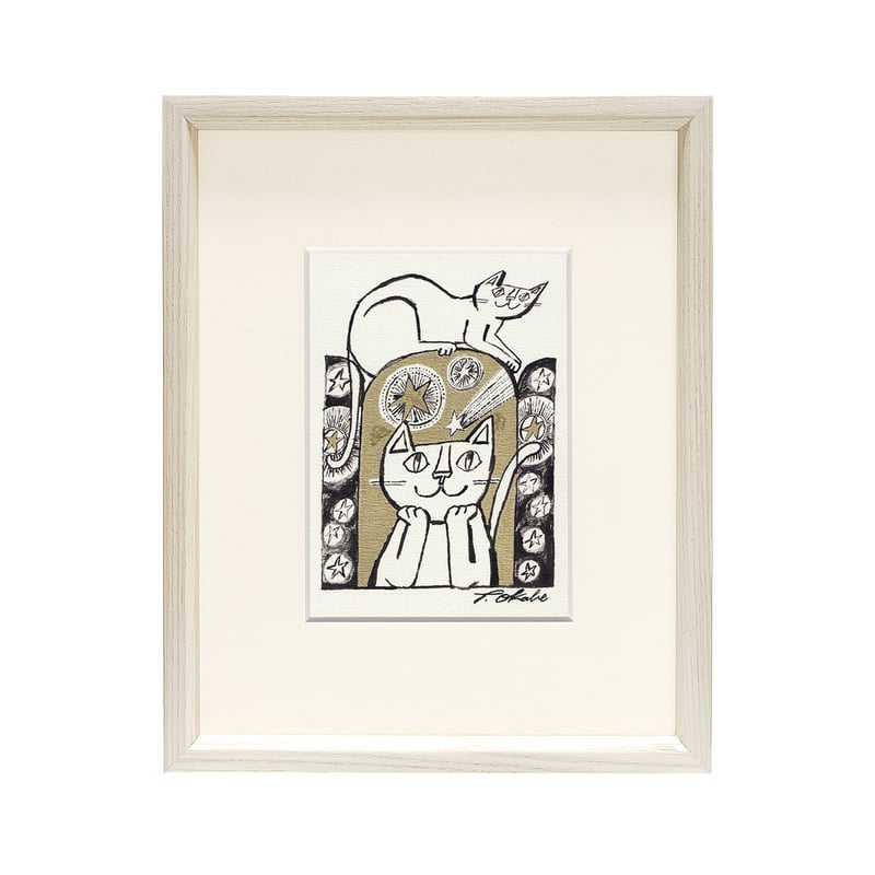 5日間限定販売 おかべてつろう モノクロミニ原画【このままで No.51