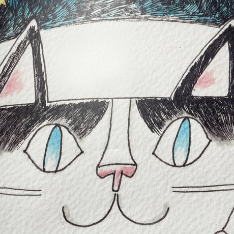 おかべてつろう ねこタペストリー（大）【わたしの好きな街】※納期約2〜3週間