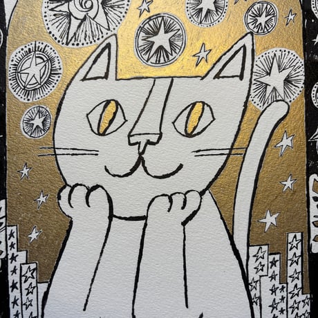 5日間限定販売 おかべてつろう 額装原画【あの日、きみと見た流れ星】
