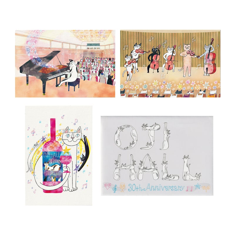 4月限定セール》おかべてつろう×王子ホール ポストカード3枚組 4月限定セール》おかべてつろう×王子ホール ポストカード3枚組