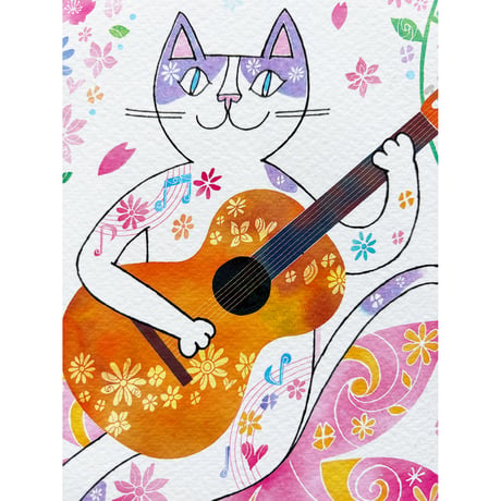 おかべてつろう 額装ジークレープリント【きみのステージ】 ※納期約2〜4週間
