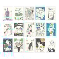 おかべてつろう スケッチポストカード【本はいろいろな世界に連れてい