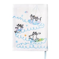 おかべてつろう ねこブックカバー【波にのっていきましょう】